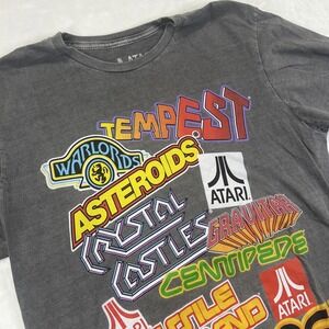 Vintage Atari T-Shirt Mens Size‎ Small (S) Gray Short Sleeve Retro Video Game.